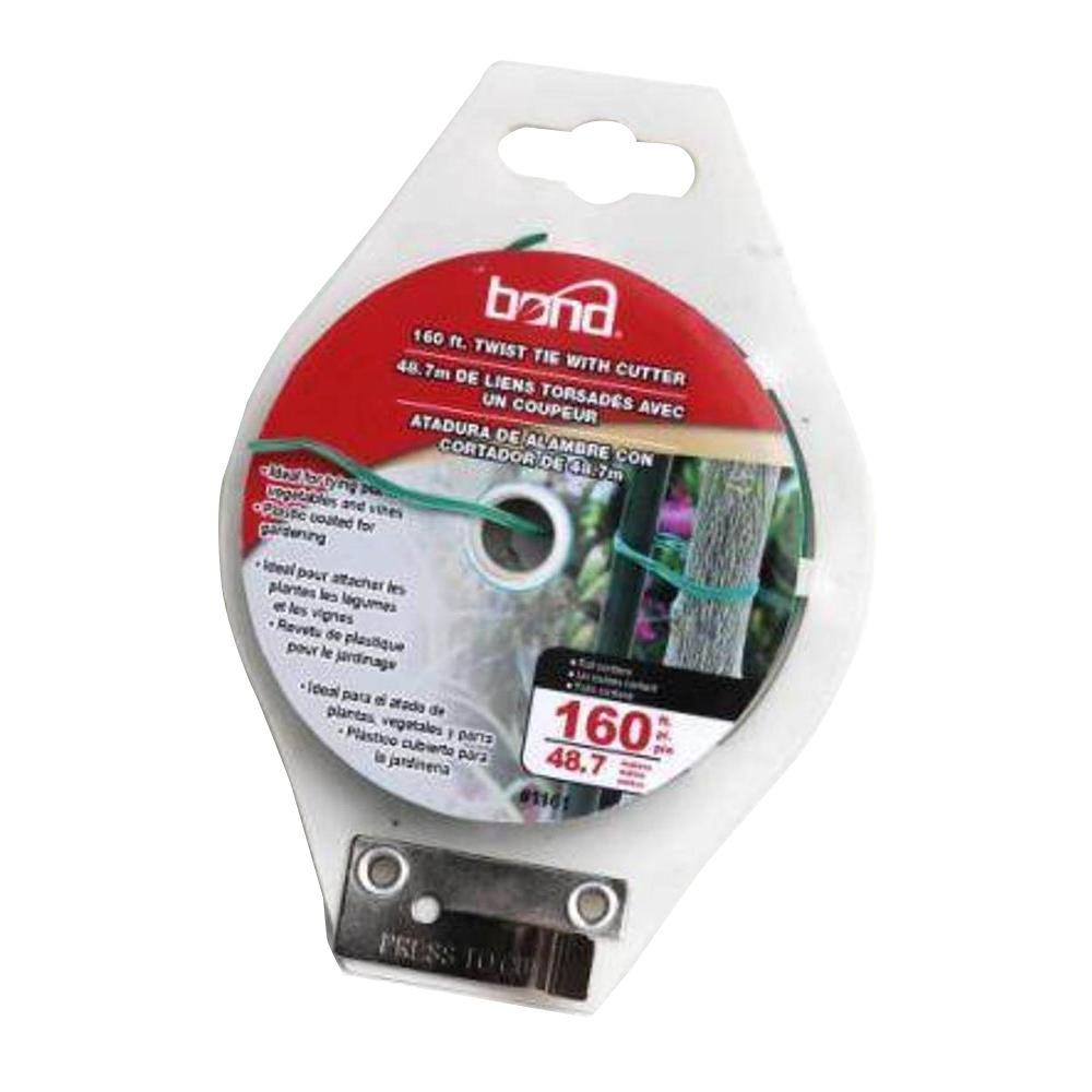 Bond Twist Tie Spool w/ Cutter Green Ties Wire Plantst 160 ft Walmart