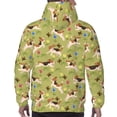 thumbnail image 3 of Bingfone Running Beagle Men's Drawstring Hoodie Long Sleeve Pocket Sweatshirts-Medium, 3 of 6