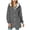 Gray, variant on Yangnuo Womens Fashion Warm Double Fleeced Hooded Comfy Coat Jackets Women Long Sleeve Hooded Blouse Winter Loose Solid Warm Long Sleeve Pocket Blouse Coat