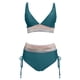 thumbnail image 3 of WILLBEST conjunto de Bikini de Cintura Alta para Mujer, Traje de Baño de Dos Piezas con Cordón y Bloques de Color, 3 of 4