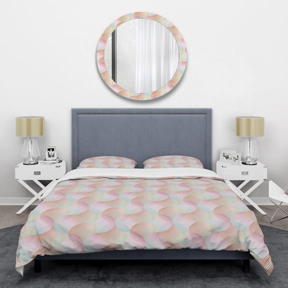 Designart 'Abstract Design Retro Pattern VII' Mid-Century Modern Duvet Cover Set