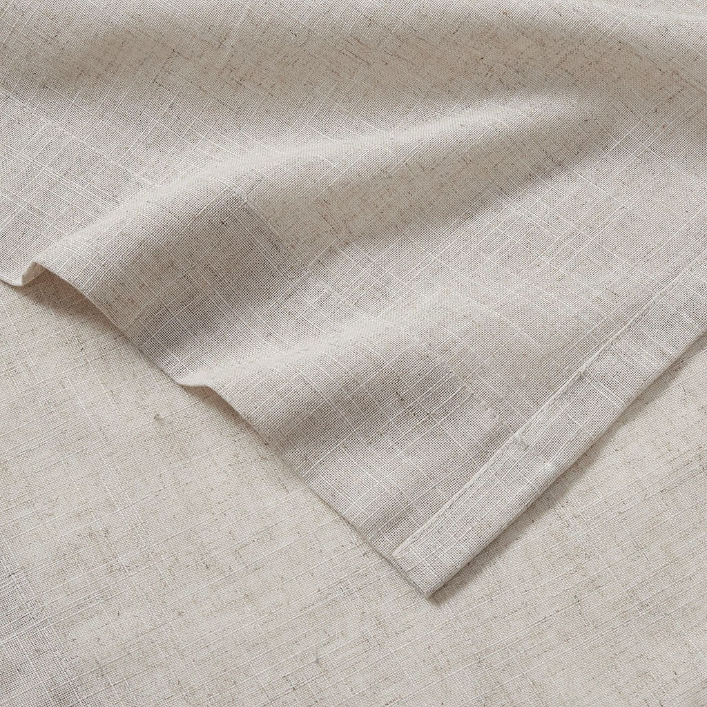 MAYEERTY Linen Blend Light Filtering Curtain Panel Pair(2 Pcs Window Panels)