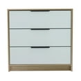 thumbnail image 3 of Boahaus Alva Modern 3-Drawer Dresser, Brown / White, for Bedroom, 3 of 5