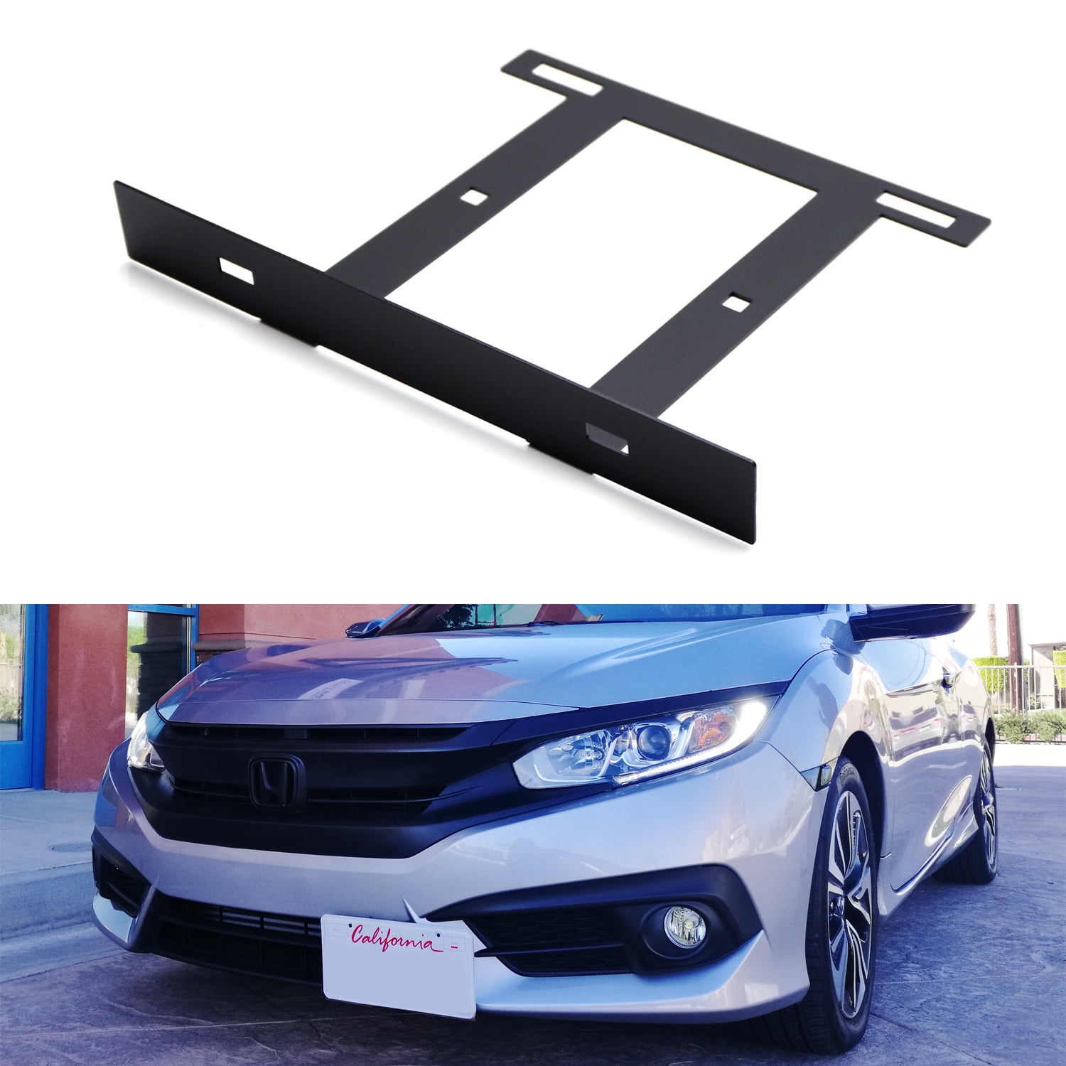 Perrin Front License Plate Holder Relocation Kit for 17-19 Civic Si & Type-R FK8