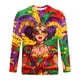thumbnail image 3 of Ceisia Men's All-Over Mardi Gras Print T-Shirt | Slim Long-Sleeve Crewneck Winter Festive Top Gift, 3 of 5