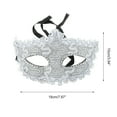 thumbnail image 2 of Unique Bargains 1 Pc Pointed Head Dragon-Design Half Face Party Mask for Masquerade Party Silver Tone, 2 of 5