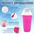 thumbnail image 5 of Slushy Maker Cup Slushie Cup Frozen Magic Cup Squeeze Cup Doble capa Slushy Maker DIY Tazas de batidos caseras (azul + rosa), 5 of 5