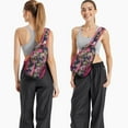 thumbnail image 2 of Floral and Leopard Print Sling Backpack with Artistic Design, Lightweight Durable Crossbody Daypack, Adjustable Strap, Multiple Compartments for Students and Travelers, 2 of 3