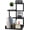 Black, variant on Desktop Shelf Organizer, 4 Tier Storage Display Rack, Desk Shelf Organizer Small Bookshelf with Metal Frame for Office, Books, Plants, 12.2" x 9.45" x 17.52", Rustic Brown Black UHSR007H