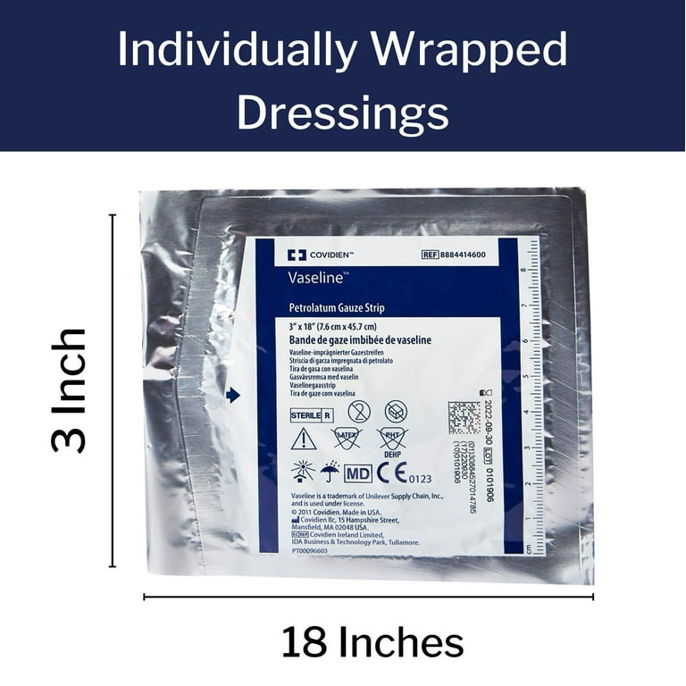 knee length dresses for ladies Vaseline Sterile Non-Adherent Petrolatum Gauze Strip, 6" x 36"