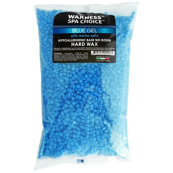 Waxness No Rosin Blue Gel Hard Wax Beads With Marine Salts 2.2 lb / 1 kg