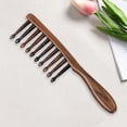 thumbnail image 6 of dianhelloya Sandalwood Scalp Massage Comb Wide Teeth Anti-static Hair Growth Men Women Head Massager Brush Wooden Manual Gua Sha Comb(Random Color), 6 of 8