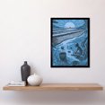 thumbnail image 2 of Beachcombing Coastal Landscape Blue Illustration Art Print Framed Poster Wall Decor 12x16 inch, 2 of 5