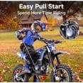 thumbnail image 5 of 40CC Kids Dirt Bike, 4-Stroke Gas Powered Mini Motorcycle for Kids Ages 6-14, 25MPH Youth Off Road Dirt Bike with Dual Disc Brakes, Full Suspension, No Oil Mixing, Easy Start, 5 of 9