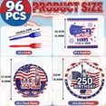 thumbnail image 5 of 96PCS 4th of July Tableware Set for 24 Guests, USA 250th Patriotic Paper Plates and Napkins with Red Blue Forks, Disposable Party Supplies for BBQ Picnic, 5 of 8