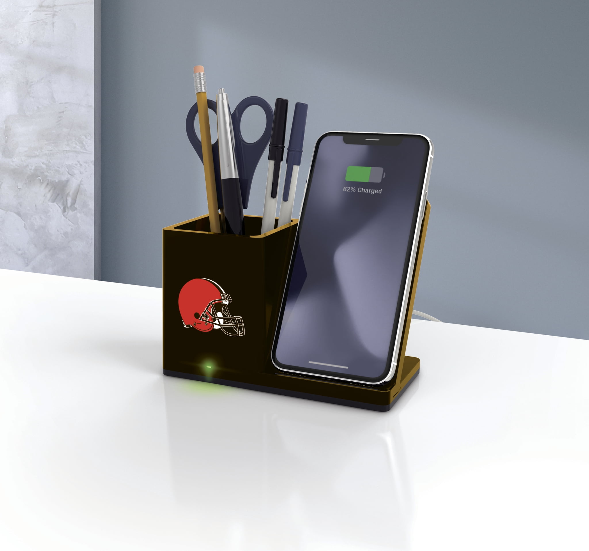 NFL, CLEVELAND BROWNS, WIRELESS CHARGER WITH PEN CUP, BOX