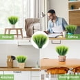 thumbnail image 4 of Artificial Fake Tall Grass Outdoor Fake Wheat Plants Greenery UV Resistant Plastic Stems for Home Garden Wedding Party Office Decorations (4pcs), 4 of 6
