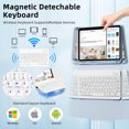 thumbnail image 4 of DWPSG Keyboard Case for iPad Air 11 Inch Case M3/M2, iPad Air 7th/6th/5th/4th Gen Case (2025/2024/2022/2020) 10.9 Detachable Wireless Bluetooth Keyboard, Stand Folio Cover with Pencil Holder,Blue, 4 of 8
