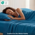 thumbnail image 4 of U by Bedsure Queen Sheets Set, 4 Pieces Deep Pockets Cooling Soft Polyester Microfiber Bed Sheets Set, Teal, 4 of 10