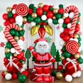 thumbnail image 4 of Globos navideños OIWLCI, lámina de Papá Noel, 152 cm, decoración de fiesta, 4 of 7