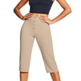thumbnail image 4 of Yifymode Capris for Women with Pockets Golf Pants 7/8 High Waisted Stretch Pull On Ankle Business Casual Travel Athletic Work, 4 of 5