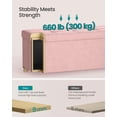 thumbnail image 4 of SONGMICS 43.3" Storage Ottoman Bench, Ottoman with Storage, 30 Gal Foot Rest Stool for Bedroom Living Room, Jelly Pink, 4 of 7