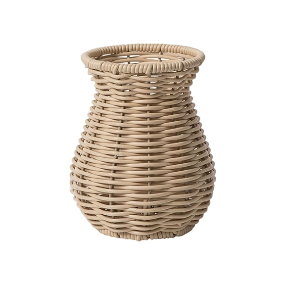 Wicker Vase, Rattan Vase, Handwoven Flower Vase，Ideal for Living Room Floral Arrangements, Cabinet Dried Flower Decorations, Art Photography Props