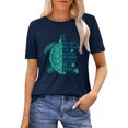 thumbnail image 7 of Ankishi Sea Turtle T Shirts Women Crew Neck Funny Summer T Shirts Fashion Loose Fit Clothes for Travel Vacation Beach, 7 of 7