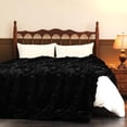 thumbnail image 3 of GHOUSE Black Blanket Fluffy Furry Throw Blanket Fuzzy Soft Faux Fur Blanket Queen Size 60 x 80 inches Large Blanket for Couch Bed Sofa, 3 of 8