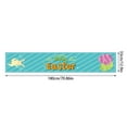 Xinwennn 2024 Easter Table Flag Bunny Holiday Linen Printed Table
