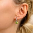thumbnail image 3 of Pendientes de aro para las mujeres de la moda de joyería de cobre con cristales de colores Elegante Dainty Everyday Wear Accesorios de moda Idea, 3 of 3