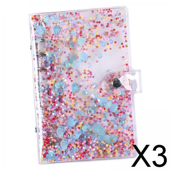 Carpeta 4xA6, Organizador Elegante para Escritura y Suministros de Oficina , Multicolor, 3 piezas
