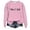 Light Pink, variant on HNMKIU Women's Casual Crew Neck English Letters I'm A Printed Hoodless Sweatshirt Yellow,S