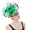 Green Black Floral, variant on FOCUSNORM Wedding Cocktail Flower Mesh Feathers Fascinator Hat w/ Hair Clip, Pink