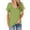 Army Green, variant on Womens Summer V Neck T Shirts Short Sleeve Loose Fit Basic Tunic Tops Blouse