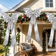 thumbnail image 6 of Extra-Large Christmas Bow Decoration – 45.28 Inch Oversized Cloth Bow for Tree Top, Porch, Window, Party Decor, 6 of 6
