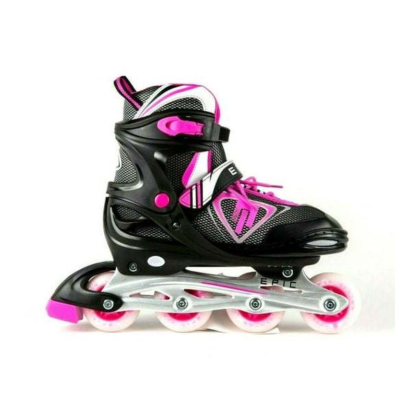 Epic Fury Adjustable Inline Roller Skates w/LED Light Up Wheels