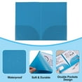 thumbnail image 4 of Unique Bargains Plastic Folders with Pockets, Letter Files Portfolio Storage Folder, Blue 6 Pack, 4 of 5
