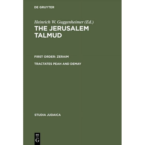 Studia Judaica Tractates Peah and Demay, Book 19, (Paperback)