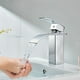 thumbnail image 1 of Grifo monomando para lavabo Auralum, grifo para lavabo y lavabo, grifo para baño, grifo mezclador moderno de agua fría y caliente cromado, Hanbing, 1 of 4