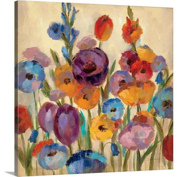 Great BIG Canvas | "Garden Hues I" Canvas Wall Art - 30x30