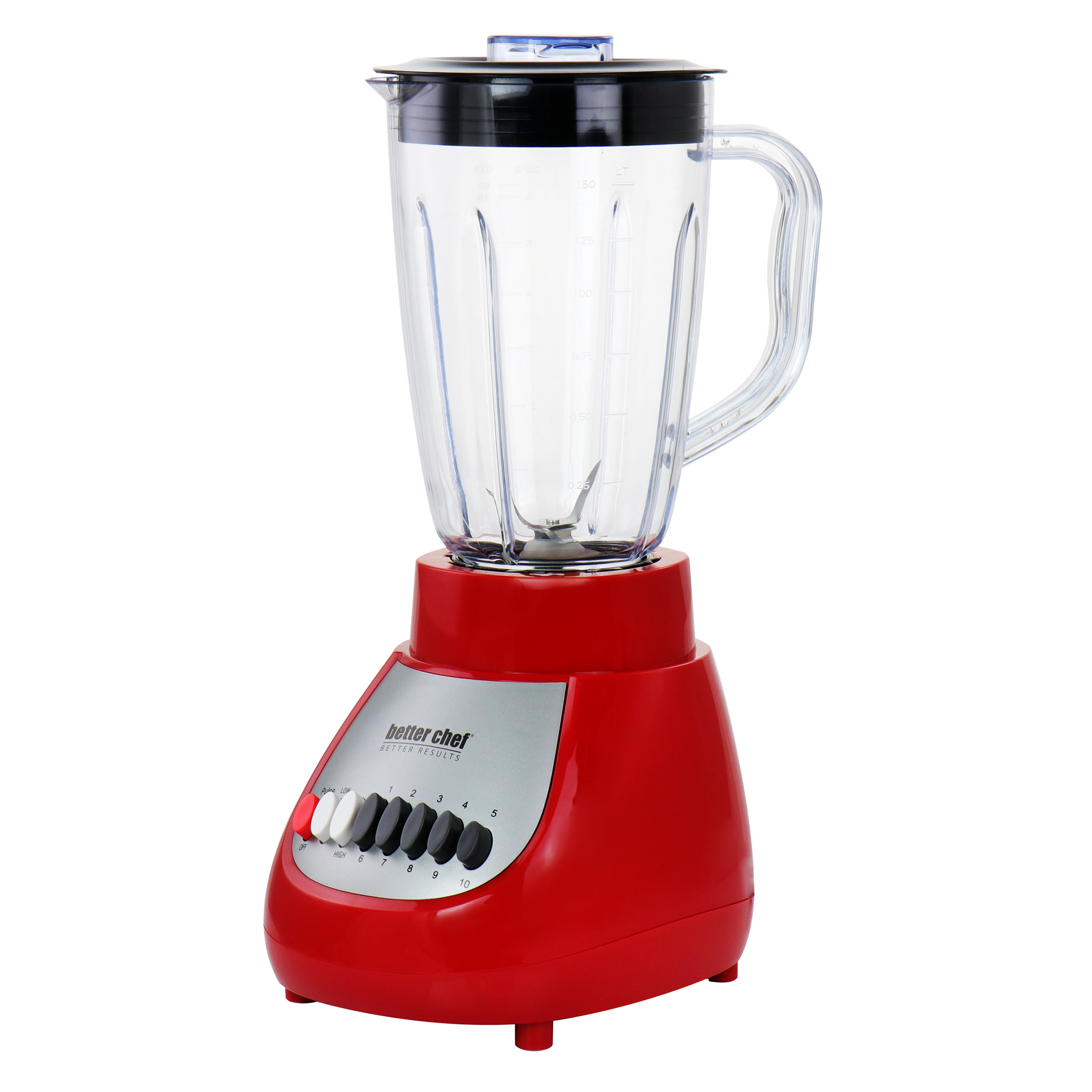 Better Chef 10 Speed 350W Plastic Jar Blender in Red