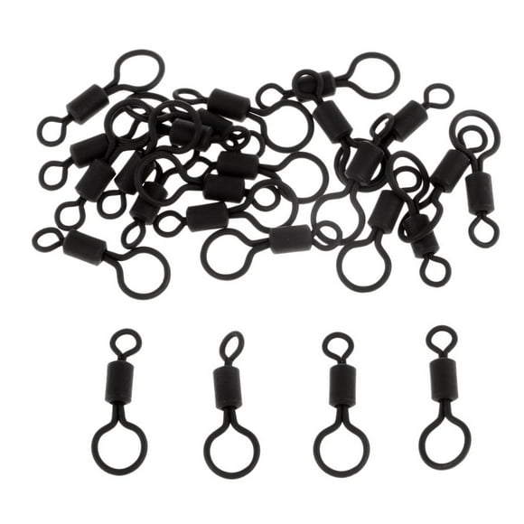 25 Piezas de Pesca Cola Conector de Pesca Grande de Cuerpo Giratorios de acero Inoxidable