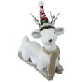 thumbnail image 2 of Northlight 9" White and Brown Sitting Reindeer Christmas Decoration, 2 of 3