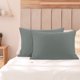 thumbnail image 1 of Juego de fundas de almohada con cremallera de microfibra suave PiccoCasa de 2, rey gris, 1 of 7