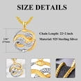 thumbnail image 3 of Norse Viking Rune Necklace with Adjustable Chains for Men Women Vintage Amulet Jewelry Gift with Box (Snake gold), 3 of 5