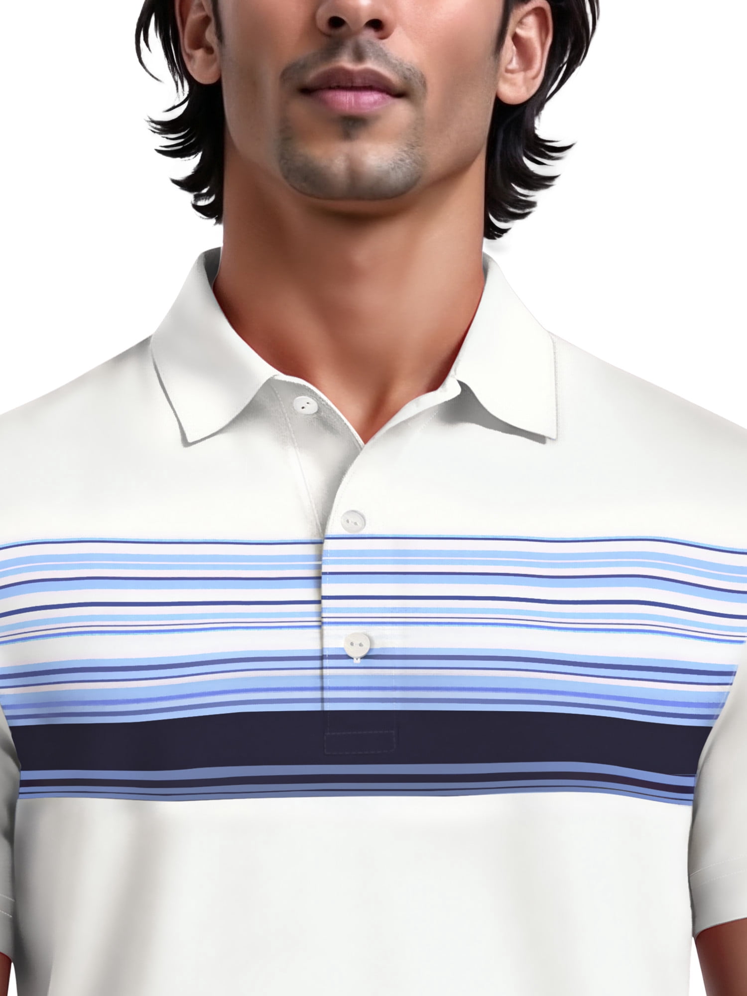 Ben Hogan Men's & Big Men's Chest Printed Golft Polo, Sizes S-5XL