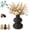 C, variant on Boho Wicker Vase Gourd Shaped, Farmhouse Table Centerpiece | Natural willow desktop vase enhances bookshelf or entryway style. Durable woven design wont break. Best for dry floral stems