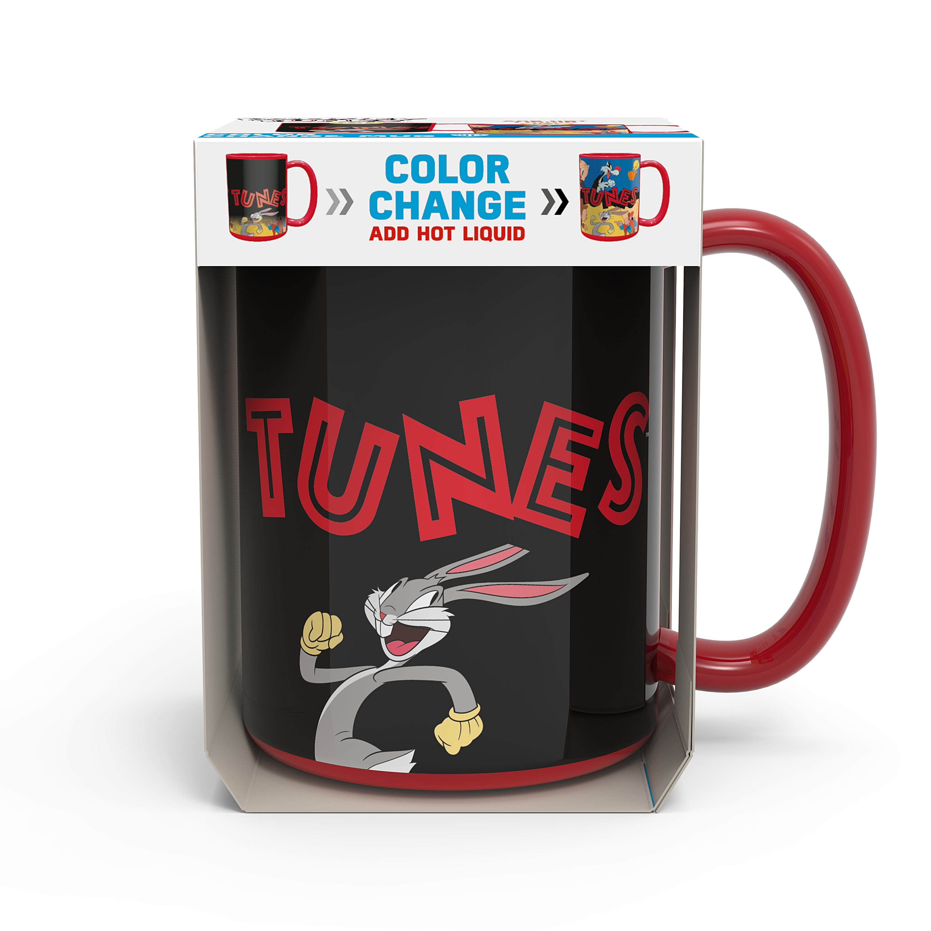 Zak Designs Looney Tunes Color Change 15 Ounce Mug, Bugs Bunny, Sylvester the Cat, Tweety, Tasmanian Devil