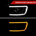 thumbnail image 2 of Switchback LED C-Bar Projector Headlights (Glossy Black Housing/Clear Lens) Made for and Compatible with 2006-2008 Dodge RAM 1500/ 2006-2009 2500 3500, 2 of 4